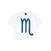 Scorpio zodiac t-shirt minimalist graphic tee with blue Scorpio symbol