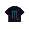 Scorpio zodiac t-shirt minimalist graphic tee with blue Scorpio symbol
